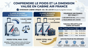 Dimension valise en cabine Air France